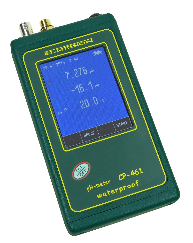 pH-метр водонепроницаемый предназначен для высокоточного измерения pH, окислительно-восстановительного потенциала и температуры ELMETRON CP-461 pH-метры