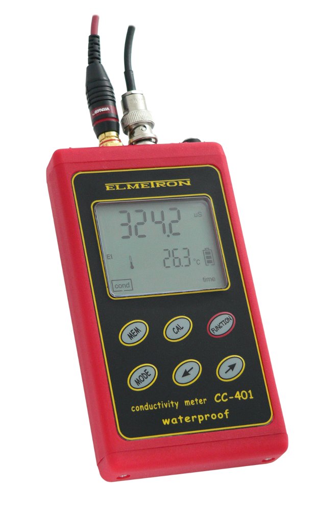 Кондуктометр водонепроницаемый, измеряет проводимость, сопротивления, соленость и температуру ELMETRON CC-401 Солемеры
