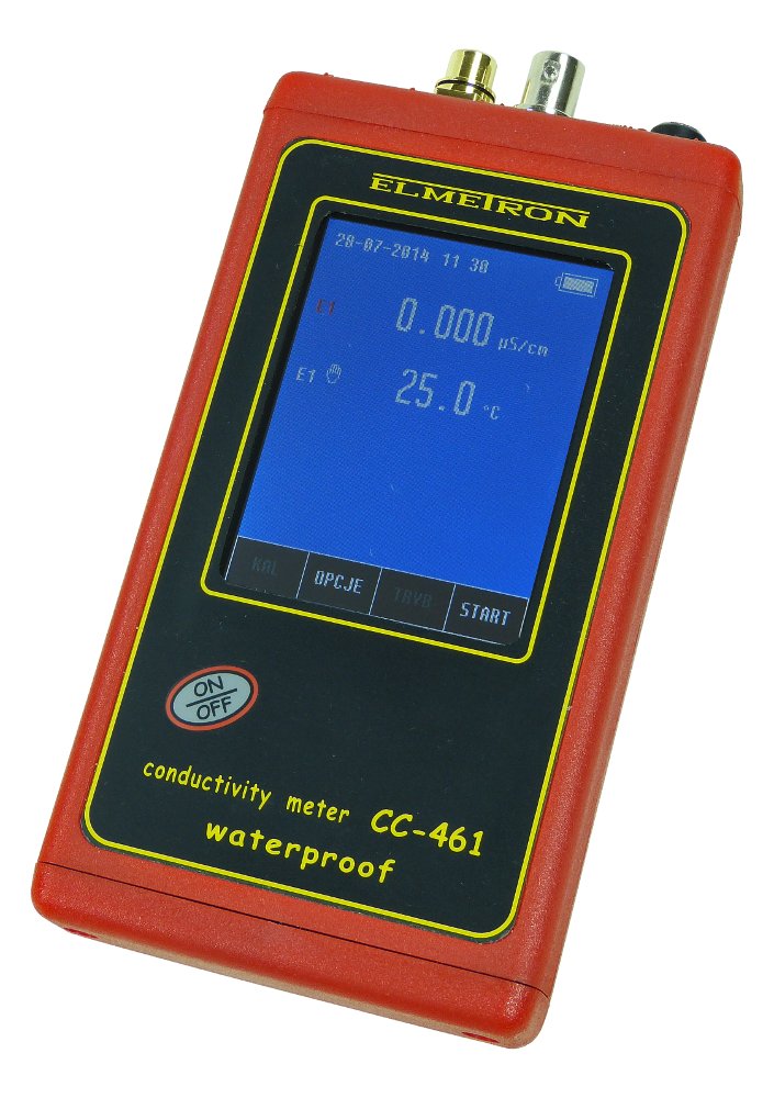 Кондуктометр водонепроницаемый, измеряет проводимость, сопротивления, соленость и температуру ELMETRON CC-461 Солемеры