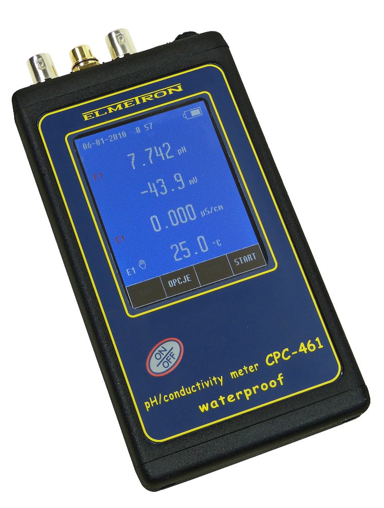 Кондуктометр водонепроницаемый, измеряет рН, окислительно-восстановительный потенциал, проводимости, сопротивления, солености и температуру ELMETRON CPC-461 Кондуктометры