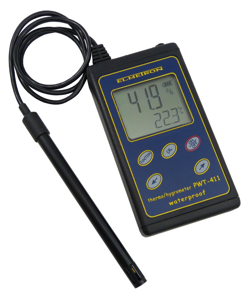 Термогигрометр влагозащищённый измеряет относительную влажность, температуру окружающей среды и определяет температуру точки росы ELMETRON PWT-411 Селективные (питательные) среды